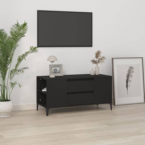 TV-Schrank Schwarz 102x44,5x50 cm Holzwerkstoff (1/5)