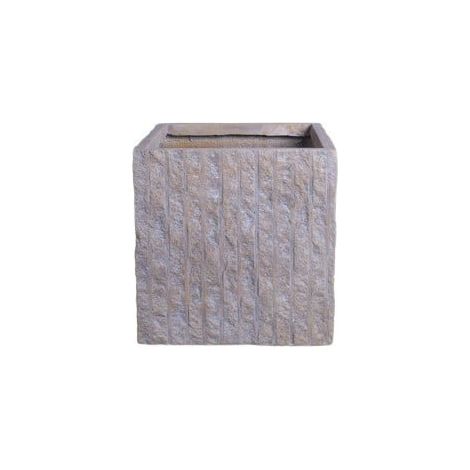 TrendLine Pflanztopf 25 x 25 x 25 cm grau-braun strukturiert Körbe, Blumentöpfe, -kästen & Untersetzer