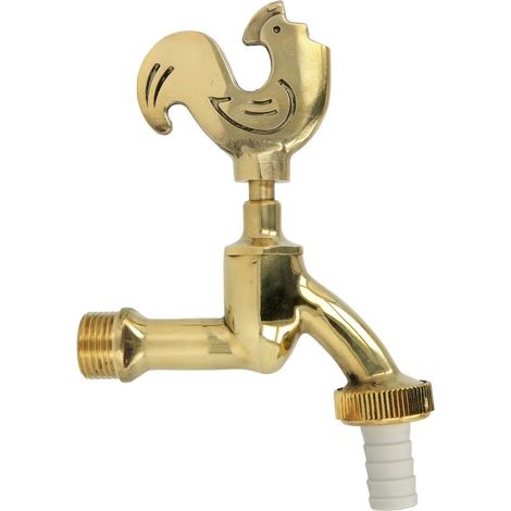 Robinet de vidange Nostalgie ’’Coq’’ laiton patiné