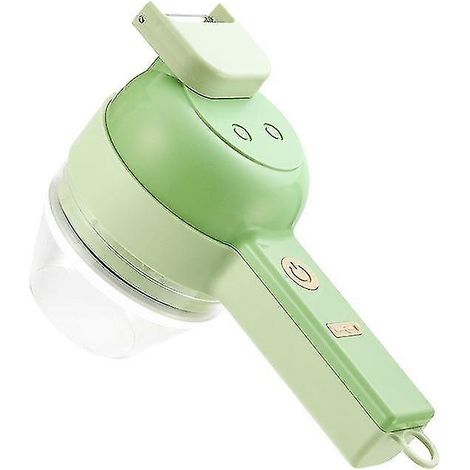 Ensemble de coupe-légumes électrique portatif 4 en 1 avec presse-ail sans fil (vert) (1 pièce) (1/5)