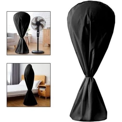 Noir,145x75cmHousse de ventilateur, empêche la poussière et les rayures, protection complète du ventilateur sur pied en tissu Oxford 210D, housse de protection étanche pour ventilateur de sol (1/5)