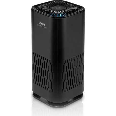 Purificateur d'Air avec Ions Négatifs et Charbon Activé, Ultra-Silencieux ≤20dB, Veilleuse, USB, Faible Consommation 1W, Surface ≤10m², pour Voiture et Petits Espaces, Noir (1/5)