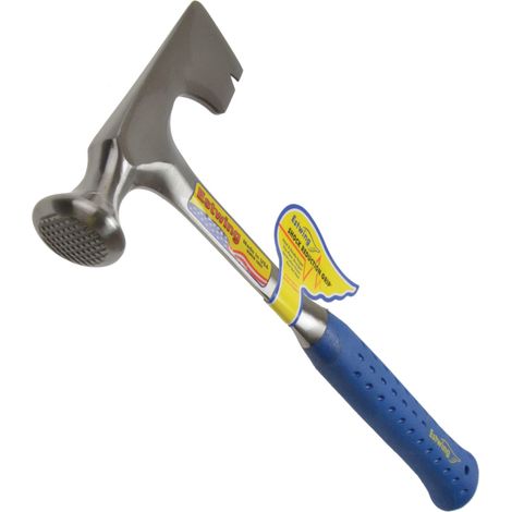 Estwing E3/11 14oz (400g) Drywall Hammer with Vinyl Grip and Shock Reduction Handle, 11oz Lath Hammer, Blue Finish