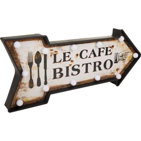 Placa luminosa de pared de plástico blanca 65x27,5x10,5h cm