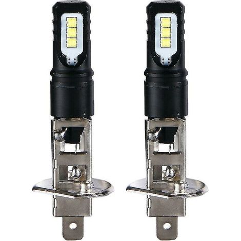 2x H1 6000k Super Bright White 6000lm Drl Kit de phares à LED Faisceau de route (1/4)