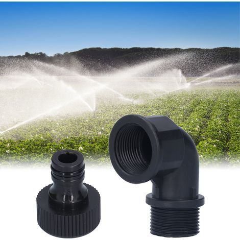 2 Sets/Verkauf von Kunststoffwinkeln und -fittings, Zubehör für Terrassenarmaturen, 6-Punkt-Richtungswinkel (Innen- und Außengewinde) + Fittings (1/5)