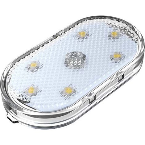 Éclairage LED - Éclairage LED pour voiture - Lot de 1 - Éclairage intérieur LED pour voiture - Éclairage d'ambiance 7 couleurs - Lampe de lecture rechargeable par USB - Portable (1/5)