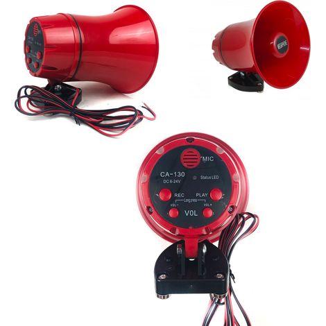 CA-130 Megáfono de coche para anuncios y publicidad función de reproducción 25 W