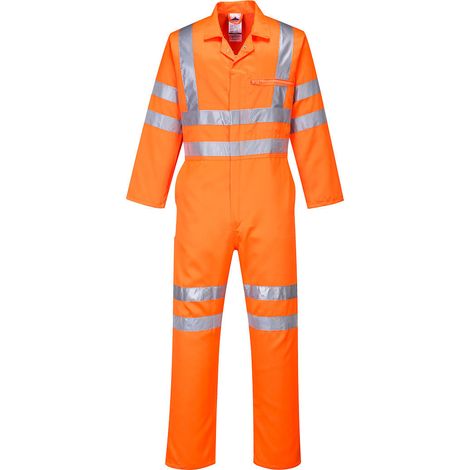 Combinaison Hi-Vis Poly-coton RIS couleur : Orange taille S - PORTWEST