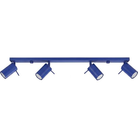 Plafones RING ultramar acero 4xGU10 80cm Sollux (1/2)
