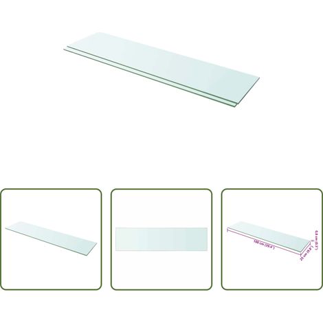 Wandregal - Regalböden 2 Stk. Glas Transparent 100x25 cm (1/5)