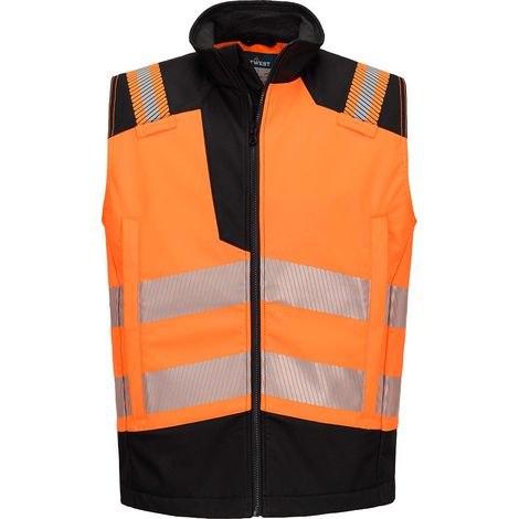 Chaleco Softshell Ignífugo Alta Visibilidad Modaflame  FR - Naranja/Negro (1/2)