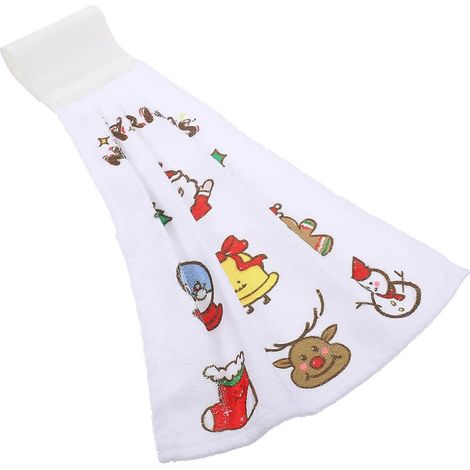 Serviettes de Noël à suspendre, lot de 3, compatibles cuisine et salle de bain (1/5)