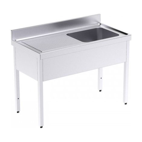 Plonge Inox Professionnelle Egouttoir à Gauche Gamme 600 - Distform