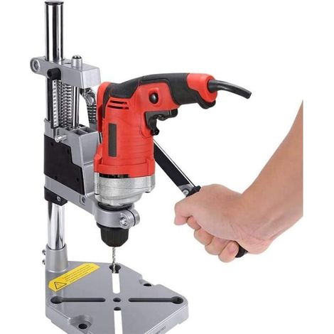 Lntyq Outil De RéParation Workbench Support Pour Perceuse éLectrique, Plus Stable Et PréCision Pour Le Bricolage, Travail Du Bois, Accueil De RéParation Et Autres Main éLectrique Drill Travail Fixe