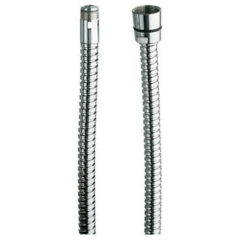 Flexible de douche en acier inoxydable 150cm, double protection contre l'emmêlement Marque internationale-Flexible de douche extrêmement flexible, flexible métallique avec raccord pivotant (1/5)