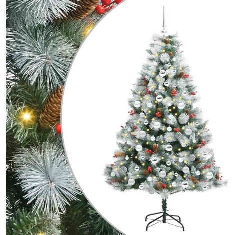 Albero di Natale artificiale Verde e bianco 180 cm vidaXL (1/5)