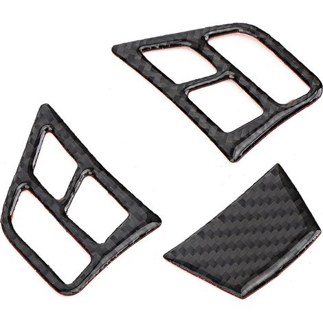 Ensemble de 3 pièces de housses autocollantes en fibre de carbone pour volant BMW Série 3 (E90) modèles 2005-2012. (1/5)