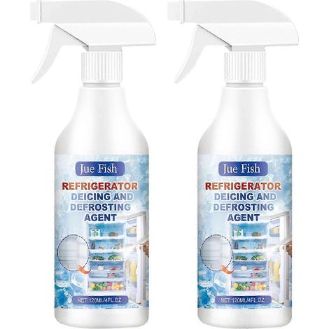Spray dégivrant, lot de 2, dégivrant doux et rapide pour réfrigérateurs, congélateurs, robinets et pare-brise de voiture (1/4)