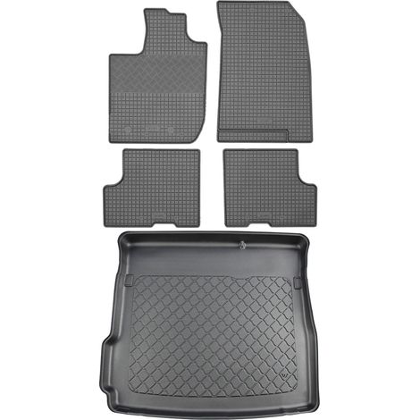 Dacia Duster II SUV (5 portes) - Kit de tapis de sol en caoutchouc + tapis de coffre (à partir de janvier 2018)
