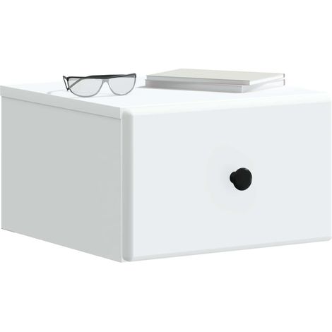 Maison Exclusive - Mobiletto da notte a muro 2 pcs Bianco 34,5 x 33 x 20 cm