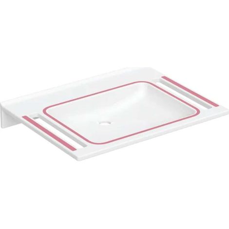 Lavabo Geberit PUBLICA 700x550mm senza foro rubinetto senza troppopieno con foro we (1/2)