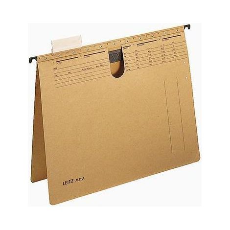 LEITZ Hängehefter Leitz ALPHA® DIN A4 250g/m² Natronkarton 100 % recycelt naturbraun 25 St./Pack. (1/2)