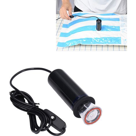 Pompe à Air Électrique USB avec 2 Embouts et Sac de Rangement - Pompe Électrique de Voyage Compacte en ABS, Pompe à Vide pour Conservation et Sacs Compressibles (1/5)