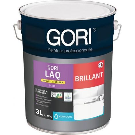Peinture brillante GORI LAQ Blanc Nouvelle Formule 3 L (1/2)