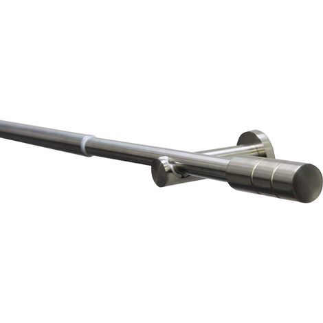 Gardinia Bastoni e binari per Tende, Effetto Acciaio Inox, 120-210 cm (1/5)