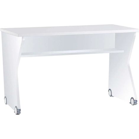 Pupitre con estante aglomerado blanco 71x116x59.5cm