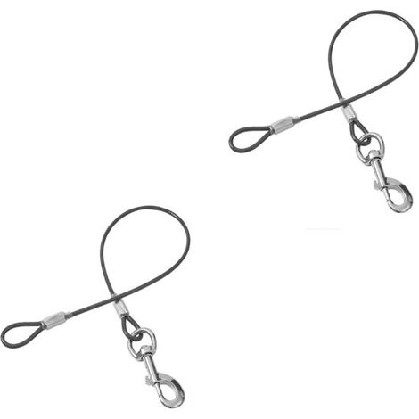 Bissfeste Hundeleinen 2er-Pack Metallkabelleinen verwicklungsfrei mehrere Leinen für kleine und mittelgroße Hunde robuster Verlängerungsriemen 50 (1/5)