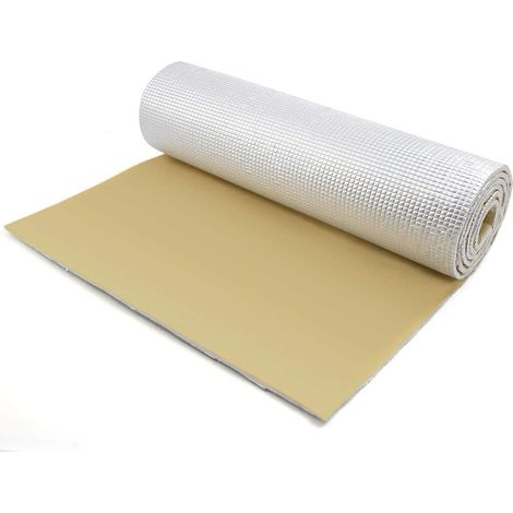 Tapis D'Isolant Thermique Amortisseur Son pour Voiture 1pc 6mm Aluminium Et Coton, Pour Planchers, Portes, Pare-Feu, Coffre, Toit, Imperméable, Anti-Vibration, Inodore, Facile À Installer (1/5)
