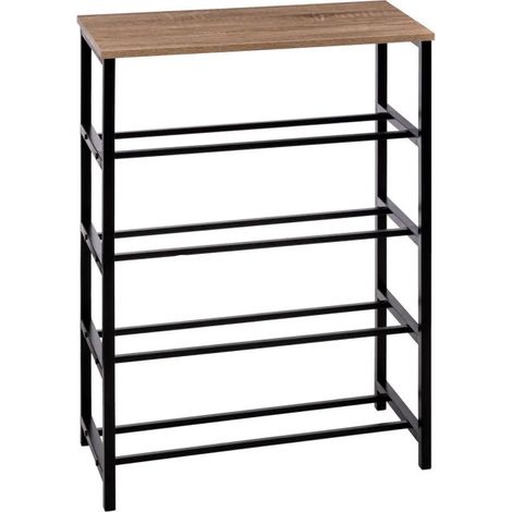 Range-Chaussures Console "Aliaj" 90cm Noir (1/3)