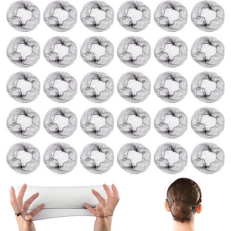 Filets à cheveux invisibles, 30 pièces, pour une coiffure professionnelle et soignée. (1/5)