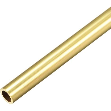 sourcing map Brass Tube Round 300mm Length 7mm External Diameter 1mm Wall Thickness Seamless Straight Pipe (1/4)