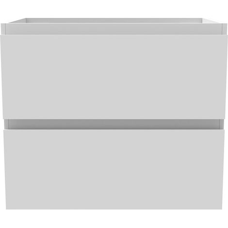 Ocean Meuble de salle de bain 60cm sans vasque, 2 tiroirs, Suspendu, blanc mat (1/5)