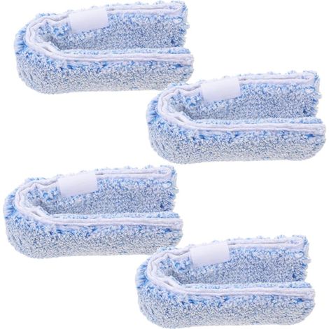 Manchons de Nettoyage de Rechange en Tissu Lavables pour Vitres, Réutilisables, Faciles à Installer, Lot de 4 Pièces pour Maison et Surfaces en Verre Couleur Aléatoire (1/5)