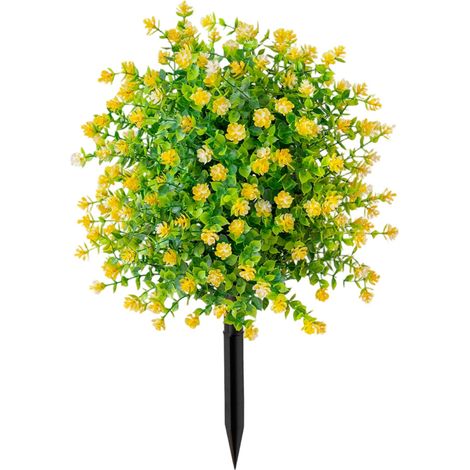 Fiore decorativo realistico in plastica - Giallo (1/2)