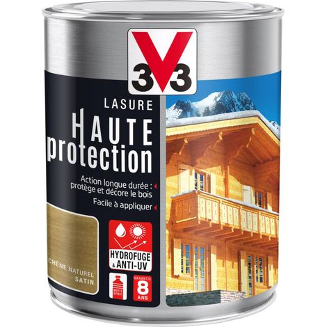 Lasure haute protection Solvantée V33 Naturel Satin 1L