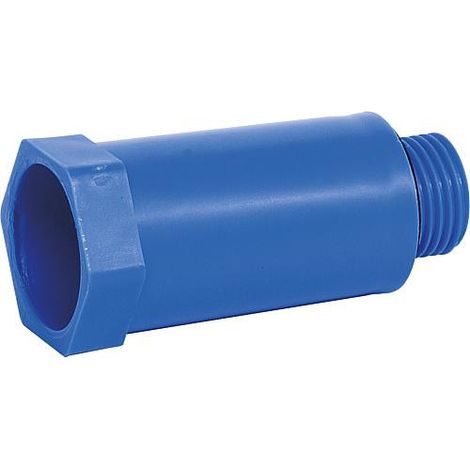 bouchon 1/2" avec filetage plastique bleu (1/2)