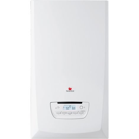 Saunier Duval – Chaudière gaz à condensation 24kW – Évacuation ventouse – Corps en inox – Débit sanitaire 17L/min – Classe énergétique A