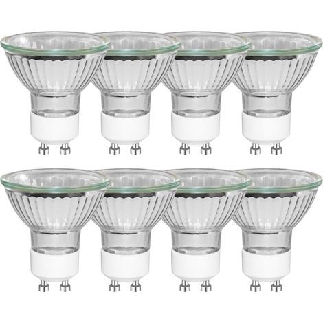 8er-Pack GU10 50W Reflektor-Flutlichtlampen, dimmbar, MR16 Spotlampe, 500 lm, warmweiß (2800 K), 45° Abstrahlwinkel, 2-Pin-Sockel, Reflektorlampe, 230 V Wechselstrom (1/5)