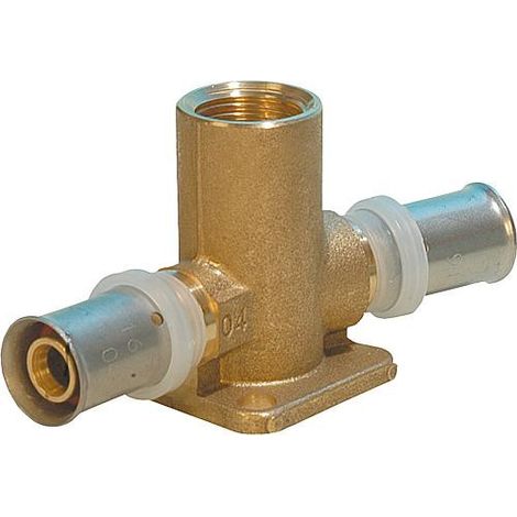 Raccord a sertir p. multi, TH Coude mural pour liaison en serie 20x2 - 1/2''filet fem - 20x2 (1/4)