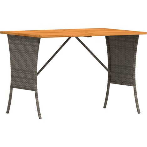 Maison Exclusive - Gartentisch mit Akazienholzplatte Grau 105x75x