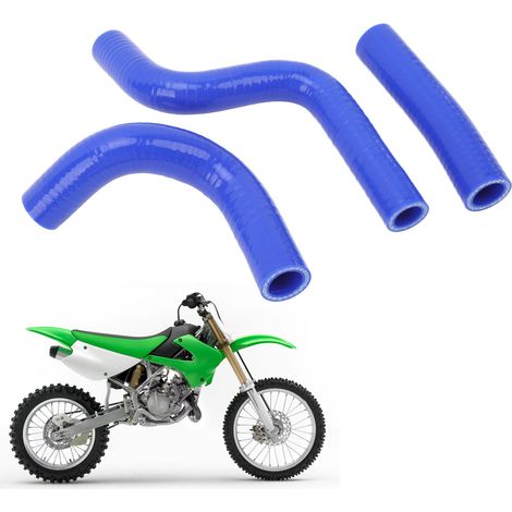Durite de radiateur en silicone bleue pour moto Kawasaki KX85 2001-2013 (HX280) (1/5)