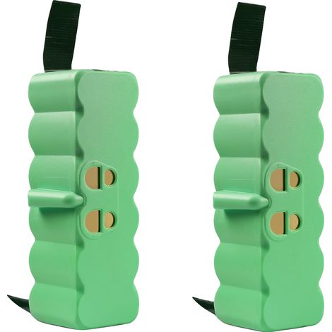 Batterie Li-ion, capacité de 6400mAh, compatible avec la série iRobot Roomba, 2 pcs, 14.4V (1/2)