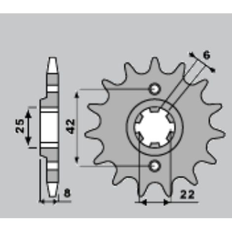 PBR JTF281 Ritzel vorne 14 18NC Stahl Langlebig Stark Leicht