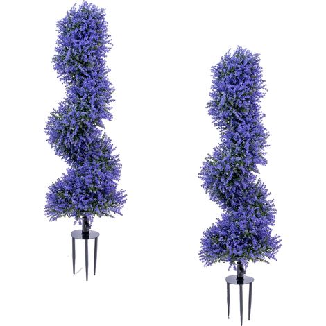 Set di alberi ornamentali, design realistico, per uso interno ed esterno, VIOLA (1/2)