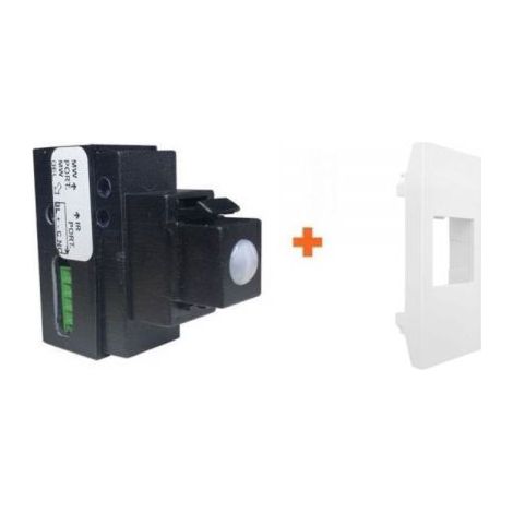 Sirsen sensore incasso 12V doppia tecnologia filare universale compatibile Vimar Linea bianco - DT-KEY-LINEA-BI